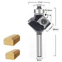 (2 ใน 1) In-Tech Insert Corner Round หรือ Bevel Insert Style Carbide with Bearing Router Bit End Milling Cutters สําหรับไม้