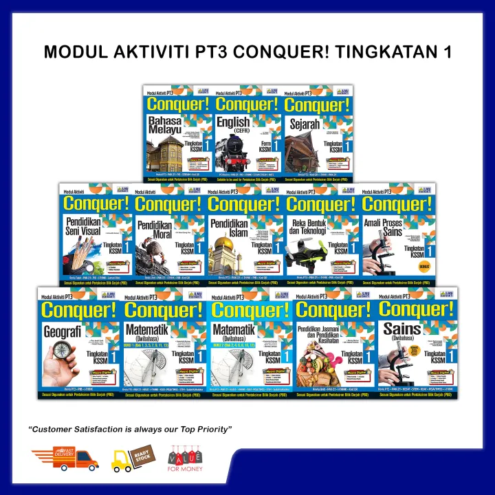 Intelligent Ilmu Bakti Modul Aktiviti Pt3 Conquer Tingkatan 1 Kssm 2022 Lazada