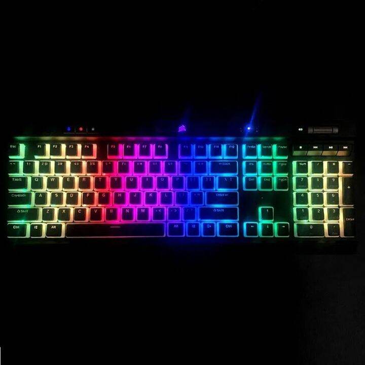 Corsair Keycap 137 Keycaps ANSI Layout PBT Pudding Key Double Skin Milk