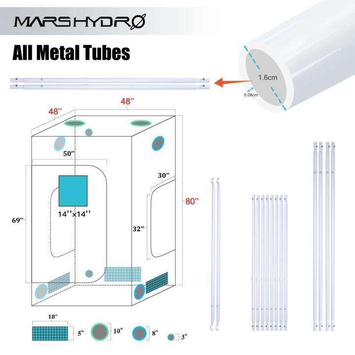 เซ็ตเต้นท์ปลูกต้นไม้ครบชุด-mars-hydro-เต้นท์ปลูกต้นไม้-120-120-200cm-พร้อม-scrog-net-ขนาด-120-120-cm-2-ชิ้น-mars-hydro-grow-tent-hydroponic-indoor-garden-greenhouses-growroom-best-grow-tent