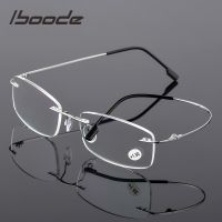 iboode Ultralight Rimless Reading Glasses Men Women Anti Blue Light Computer Glasses for Presbyopia 1.0 1.5 2.0 2.5 3.0 3.5 4.0