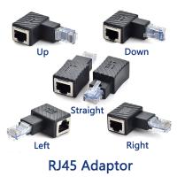 RJ45 Male To Female Converter 90 Degree Extension Adapter for Cat5 Cat6 LAN Ethernet Network Cable Connector Extender