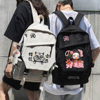 Demon Slayers Kamado Tanjirous Anime School Bag For Men And Women กระเป๋าเป้สะพายหลังวิทยาเขตของนักเรียนมัธยมต้นสองมิติ