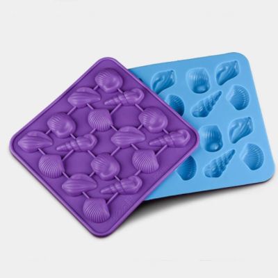 GL-แม่พิมพ์ ซิลิโคน รูปหอย 16 ช่อง (คละสี) Shellfish Silicone Mold