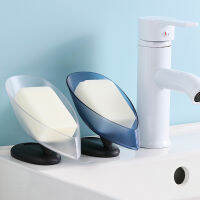 Suction Cup Soap Dish Bathroom Soap Holder Leaf Shape Soap Drain Soap Tray for Shower Bathroom Accessories