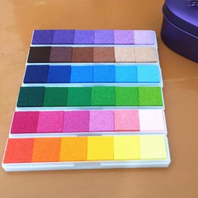 【CC】 Fingerprint Ink for Rubber Scrapbooking Decoration Crafts Colorful Inkpad Card Making