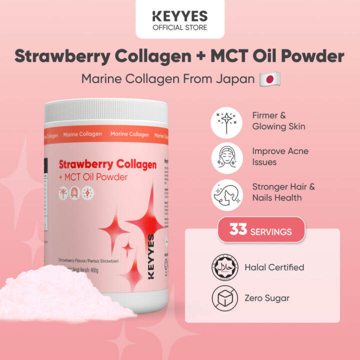 beautify KEYYES Marine Collagen Drink Peptides 5000mg + MCT Oil