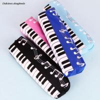 Creative Novelty Student Pencil Case Square Single Layer Oxford Cloth Pen Bag for Girls Boy Musical Note Piano Stationery Pouch Pencil Cases Boxes