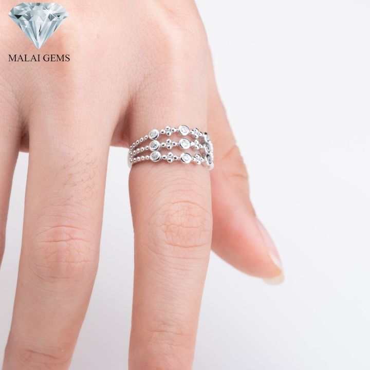 malai-gems-แหวนเพชร-เงินแท้-925-เคลือบทองคำขาว-ประดับเพชรสวิส-cz-รุ่น-151-r1831-แถมกล่อง-แหวนเงินแท้-แหวนเงิน-แหวน