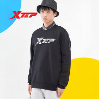 Xtep เสื้อสเวตเตอร์แขนยาวของผู้ชาย,เสื้อกีฬาสวมหัวคอกลมชุดกีฬา880429920147