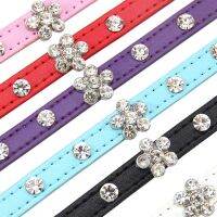 Bow Tie Collar ใหม่ Multi-สี Rhinestone ตกแต่งปลอกคอลูกสุนัข PU วัสดุ Dog Chain Traction Collar Supplies