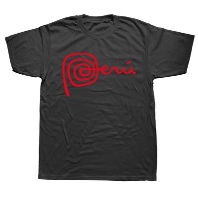 Funny Peru Logo Lines T Shirts Graphic Cotton Streetwear Short Sleeve Birthday Gifts Summer Style T shirt Mens Clothing XS-6XL