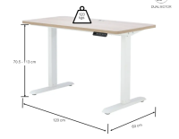 โต๊ะปรับระดับ 120cm x 60cm