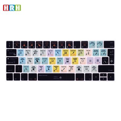 HRH Shortcut Hotkey Keyboard Cover Skin For MacBook Pro 13 with Touch Bar 2019 2018 2017 A2159 A1706 A1989 Pro 15.4 A1707 A1990