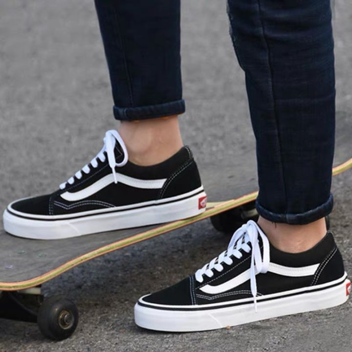 vans-old-skool-black-รองเท้าแฟชั่นผู้ชาย-พร้อมส่ง-พร้อมกล่อ