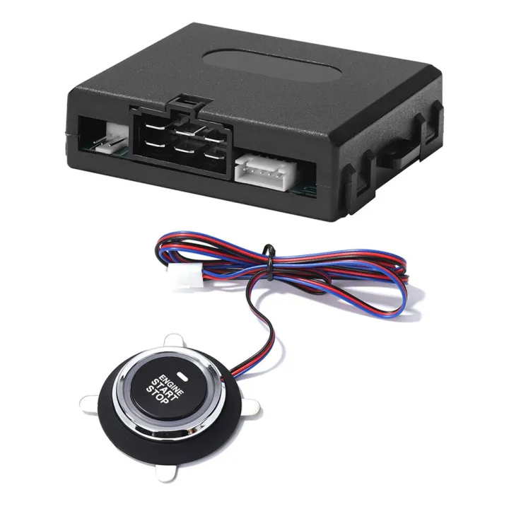 12V Auto Car Alarm One Start Stop Button Engine Push Button Ignition