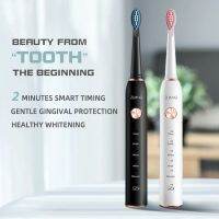 ZZOOI Black&amp;White Sonic Electric Toothbrush for Couples  5 Modes  USB Charging  Waterproof Sonic Electric Toothbrush