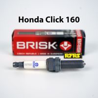 หัวเทียน BRISK PREMIUM LGS (4 เขี้ยว) แกนเงิน Honda Click 160 (SGL21ROC) รองรับน้ำมันเบนซิน95, แก๊สโซฮอล์ Made in EU