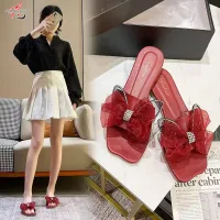 [QiaoYiLuo Bow-knot slippers women