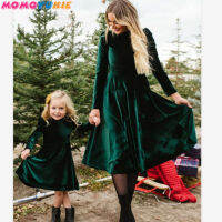 New Mother Daughter Dresses Sleeveless velvet Long Dress Mother Daughter Clothes Mom and Daughter Dress Family Matching Clothes