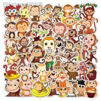 50 Cute Monkey Stationery Stickers Suitcase Water Cup Notebook Waterproof Decoration Children 39;s Cartoon Stickers KTTZ230