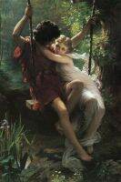 Pierre Auguste Cot Springtime Realism ภาพที่โรแมนติกโปสเตอร์ศิลปะแบบอิมเพรสชันนิสม์ฝรั่งเศสศิลปะบนผืนผ้าใบสำหรับติดกำแพงภาพวาดคนโปสเตอร์ภูมิทัศน์เครื่องตกแต่งฝาผนังศิลปะการตกแต่งผนังเท่ๆโปสเตอร์ลายพิมพ์ X