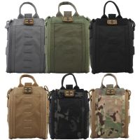 กระเป๋า MOLLE กระเป๋ายุทธวิธีแพ็คเข็มขัดเอวลายทหารกระเป๋าทหาร Kotak P3k เสื้อกั๊กล่าสัตว์กลางแจ้งการตั้งแคมป์การตอบสนองอย่างรวดเร็วแพ็คปฐมพยาบาล