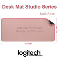 Logitech Desk Mat Studio Series แผ่นรองเมาส์ สีชมพู ของแท้ (Dark Rose)