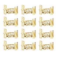 12Pcs Bismillah Napkin Rings Eid Mubarak Muslim Islamic Ramadan Kareem Napkin Buckle Wedding Dinner Table Decorations