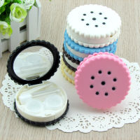 5pcs 7.5*7.5*2.2CM Cookies contact lenses box shape Round glasses nursing boxes partners boxes Fashion boys and girls students