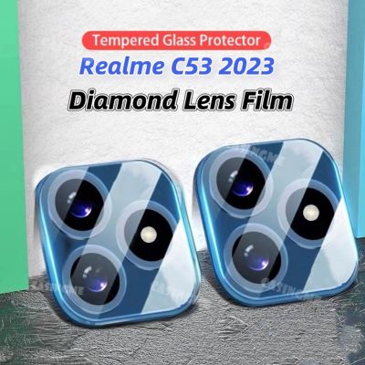 กล้อง3D ตัวป้องกันเลนสสำหรับ Realme C55 C53 C 53 53C RealmeC53 5G 2023นิรภัยโปร่งใสใสป้องกันกล้องหลังกระจก