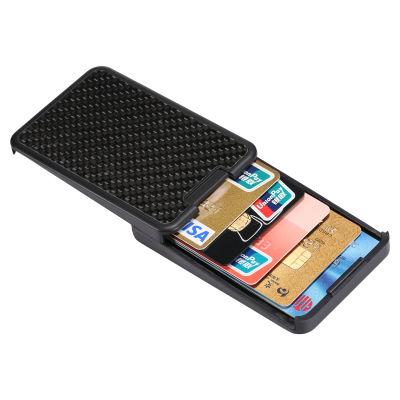 Slim Anti-side Card Holder RFID Blocking Carbon Fiber Slide Wallet For Men Women Male Female Card Money Case Purse