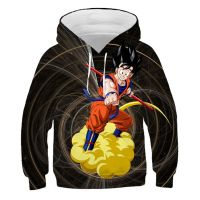 Sudaderas con capucha de Dragon Ball Z para niños, sudadera de Goku de manga larga con dibujos animados, Tops de bebé, ropa estampada, otoño