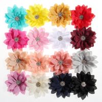 【YD】 5PCS 3.4  8.5CM Newborn Artificial Wedding Invitation Fabric Flowers Decoration