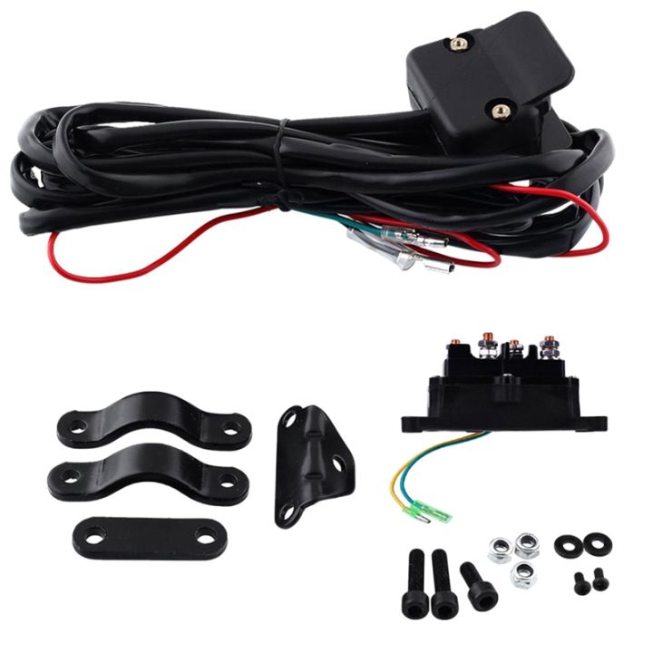 12V Solenoid Relay Contactor Winch Rocker Thumb Switch Wiring Combo Car ...