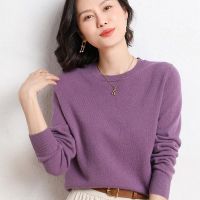 Women Casual Long Sleeve Regular Fit Pullover Sweaters Round Neck Womens Sweater