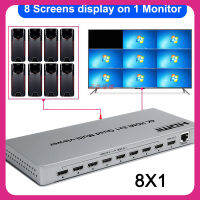 4K 8X1 HDMI Multi-Viewer สวิตช์ที่ไร้รอยต่อ8 Channel Multiplexer วิดีโอหลายตัวแยกหน้าจอเทียบกับ1080P 4X1 Quad Hdmi Multifviewer