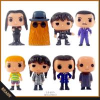 ToyStory 8pcs/set New POP 2.3 The Addams Family Wednesday Action Figures Dolls Toys Model Kids Gifts Action Figure Toy Gift Cake Topper