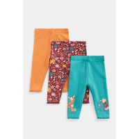 กางเกงเลกกิ้งเด็กผู้หญิง Mothercare Woodland Leggings - 3 Pack CD044