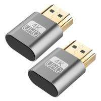 【Flash sale】 2ชิ้น4K HDMI DDC Eare Plug VGA จำลองการแสดงผลเสมือนจริงอะแดปเตอร์เชื่อมต่อ