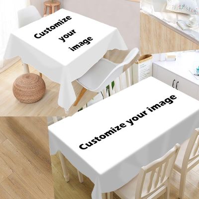 Customize Any of Your Designs/Image/Logo Table Cloth Rectangular Waterproof Oilproof Oxford Party Table Cover Wedding Tablecloth