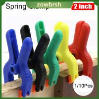 ZOWBRSH 1Pc/10Pcs เครื่องมืองานไม้ สปริงหนีบ พลาสติกทำจากพลาสติก ไนล่อนสลับ ที่หนีบมือ สีสันสดใส ดีไอวาย ที่หนีบไม้ ปลอกรัดตรึงงานไม้