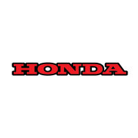 สติกเกอร์ Honda งานตัด สะท้อนแสง (ตัวหนังสือสีแดง พื้นดำ)