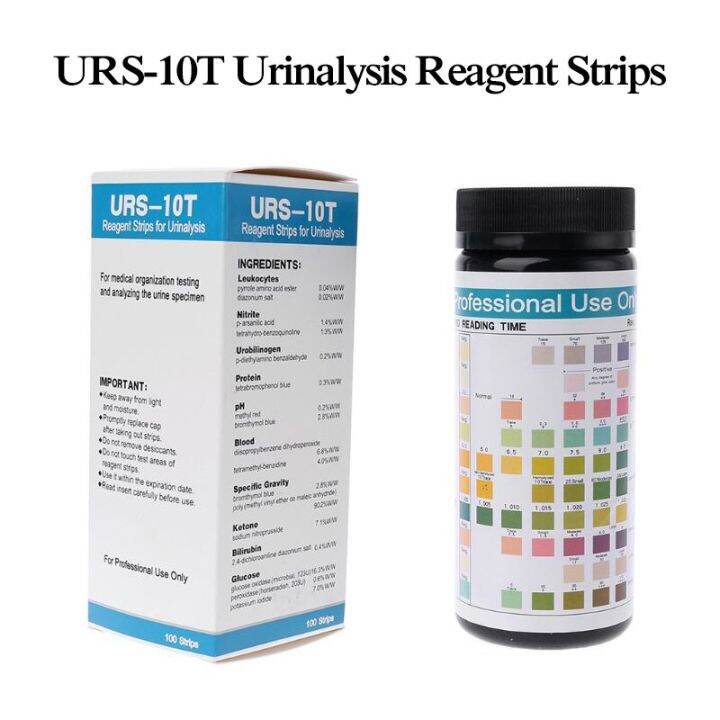 100 Strips URS10T Urinalysis Reagent Strips 10 Parameters Urine Test