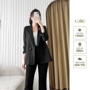 Áo blazer nữ áo vest dài tay khoác ngoài phong cách hàn quốc màu đen nâu