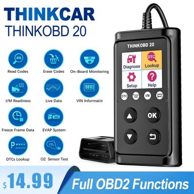Thinkcar Thinkobd 20 OBD2 Scanner Car Diagnostic Tool Code Reader DTC Erase Codes Check Engine Light OBD2 Auto Scan Tools