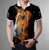 Polo 2023 Men/women Summer Shirts T-shirt Short Sleeves A1 Newest Animal Love Horse New Fashion Harajuku 3d Print Streetwear Unisex summer polo