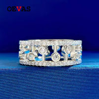 OEVAS 100 925 Sterling Silver Full High Carbon Diamond Musical Note Rings For Women Sparkling Wedding Party Fine Jewelry Gifts