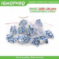 13valuesX10pcs=130pcs Trimming Potentiometer RM 065 100ohm 1Mohm(101 105) RM065 Variable Resistors component kit RM065 103