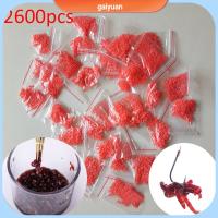 GAIYUAN 2600PCS=13bags ร้อน แบบพกพา ทนทาน เครื่องบดย่อยเหยื่อหนอนเลือด อุปกรณ์ตกปลา คลิปแมลงแดง ยางรัดปลากระเบนแดง